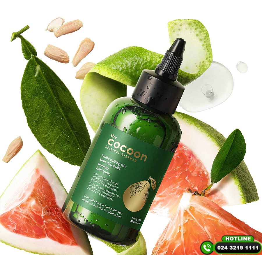 review nước dưỡng tóc cocoon pomelo hair tonic