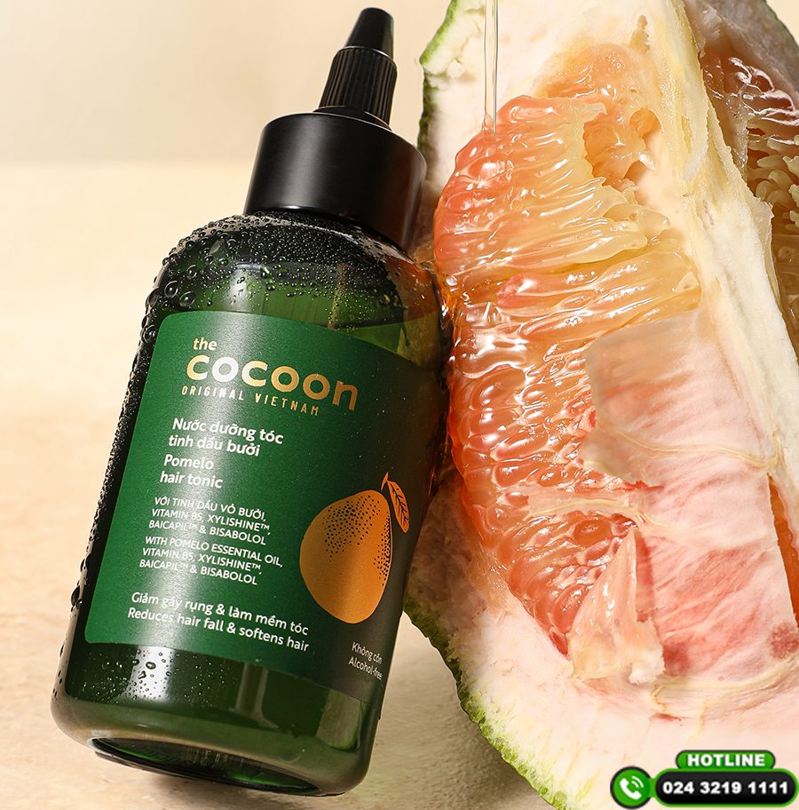 review nước dưỡng tóc cocoon pomelo hair tonic