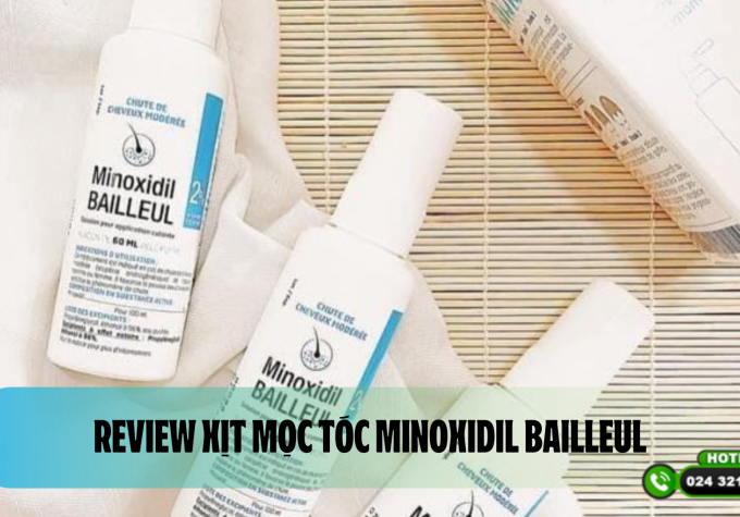 Review xịt mọc tóc Minoxidil Bailleul: thành phần, công dụng, cách dùng 