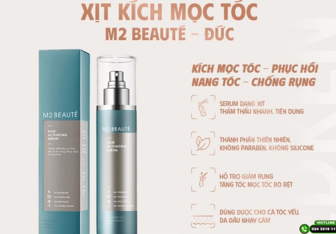 Review xịt mọc tóc M2 Beaute: Thành phần và công dụng thực tế