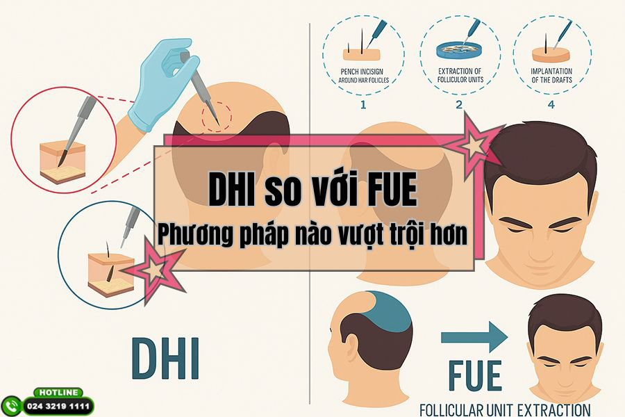 DHI so với FUE: Phương pháp nào vượt trội hơn?