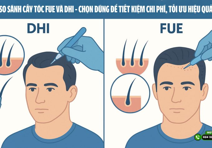 So sánh cấy tóc FUE và DHI – Chọn đúng để tiết kiệm chi phí, tối ưu hiệu quả