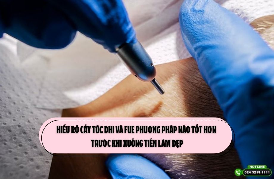 Hiểu rõ cấy tóc DHI và FUE phương pháp nào tốt hơn trước khi xuống tiền làm đẹp