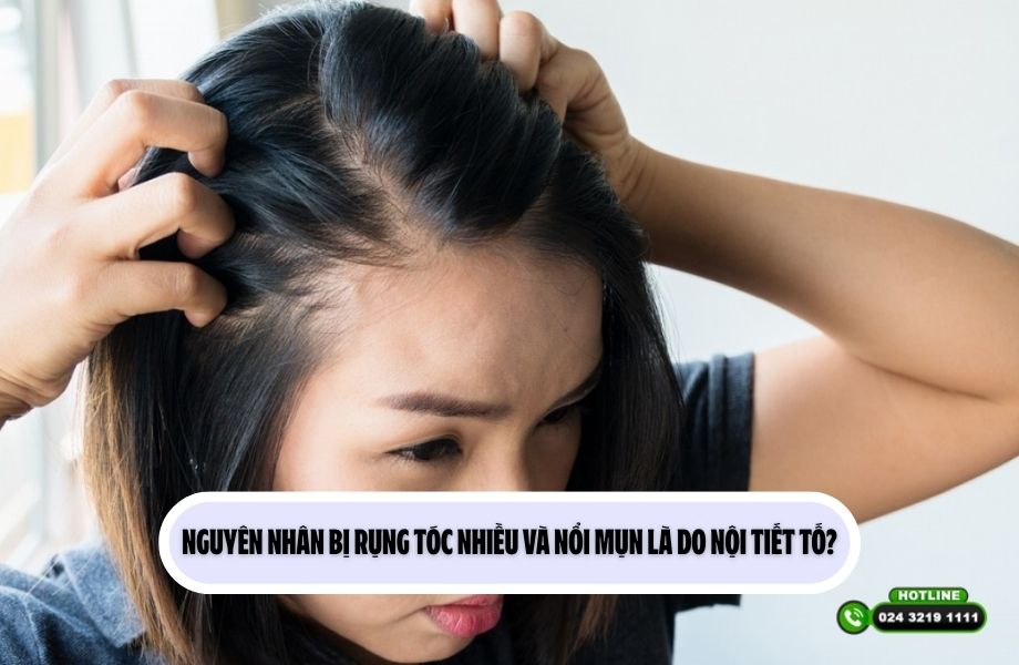 Nguyên nhân bị rụng tóc nhiều và nổi mụn là do nội tiết tố?