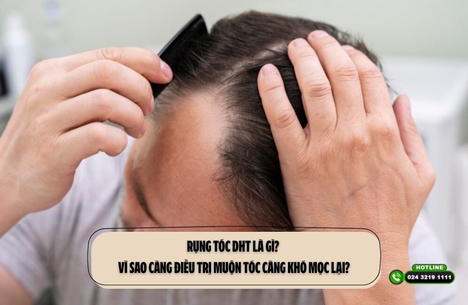 Rụng tóc DHT là gì? Vì sao càng điều trị muộn tóc càng khó mọc lại?