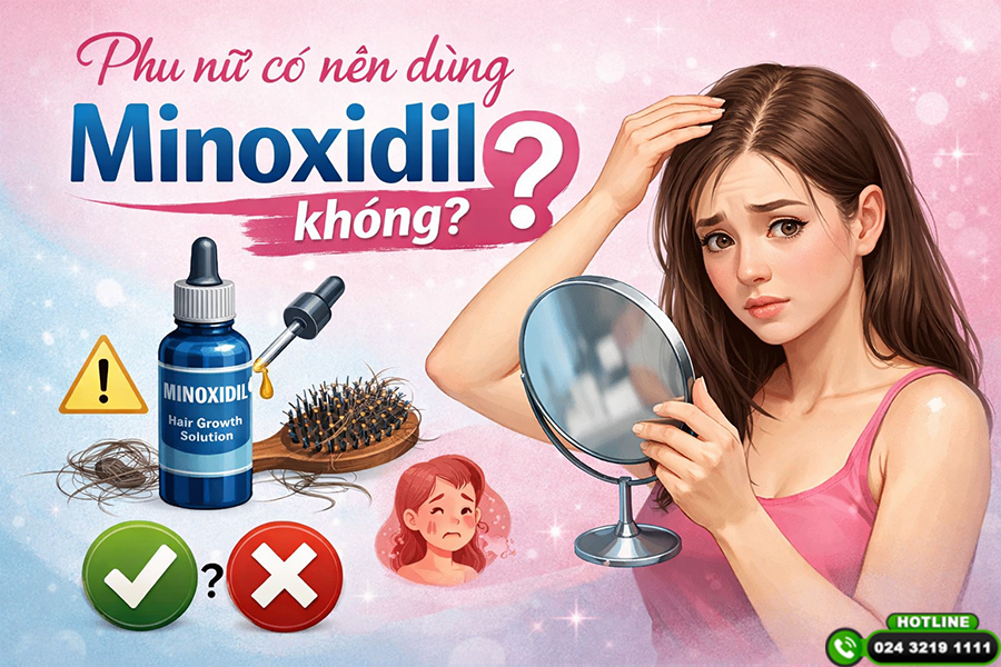 Phụ nữ có nên dùng Minoxidil không? Hiệu quả và rủi ro cần cân nhắc