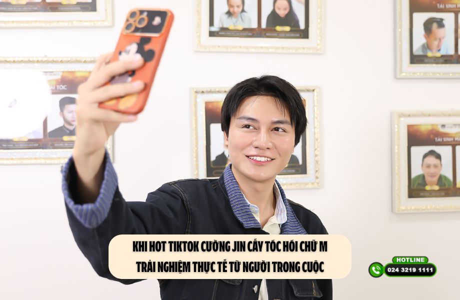 Khi hot TikTok Cường Jin cấy tóc hói chữ M: Trải nghiệm thực tế từ người trong cuộc