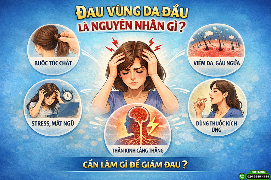 Giải đáp: Đau vùng da đầu là nguyên nhân gì?