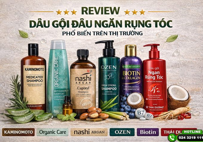 Review dầu gội đầu ngăn rụng tóc phổ biến trên thị trường