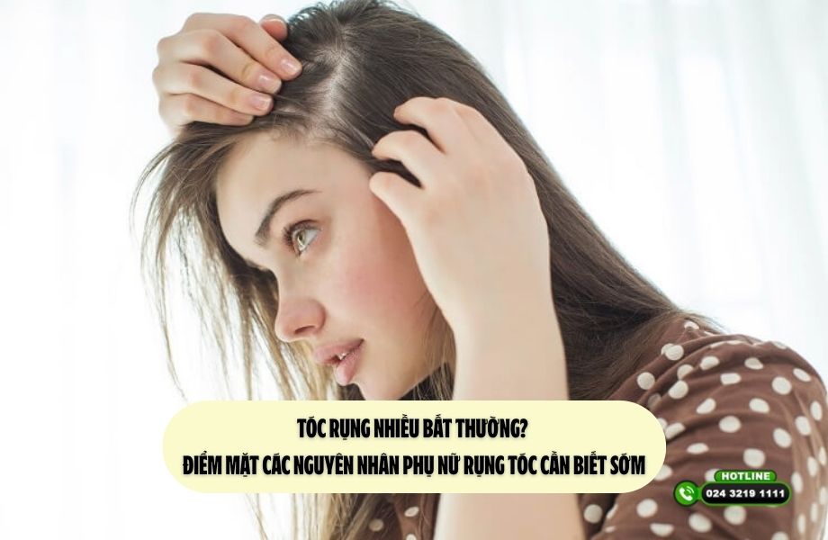 Tóc rụng nhiều bất thường? Điểm mặt các nguyên nhân phụ nữ rụng tóc cần biết sớm