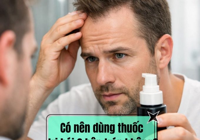 Có nên dùng thuốc trị hói 2 bên trán không? Điều cần biết trước khi sử dụng