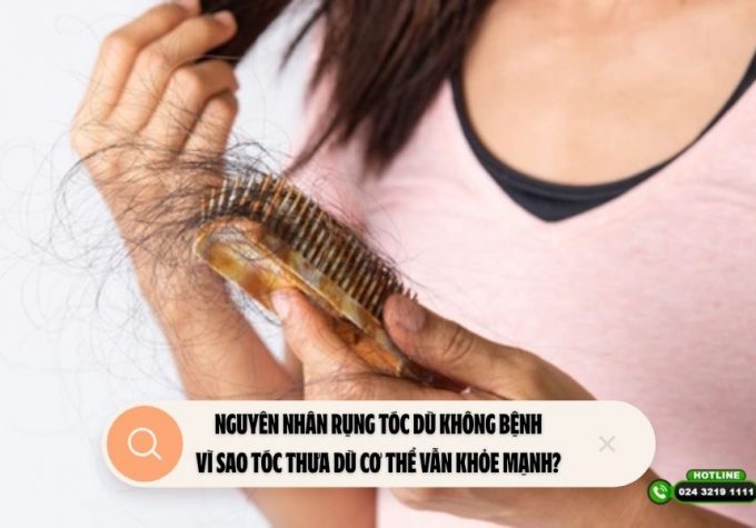 Nguyên nhân rụng tóc dù không bệnh: Vì sao tóc thưa dù cơ thể vẫn khỏe mạnh?