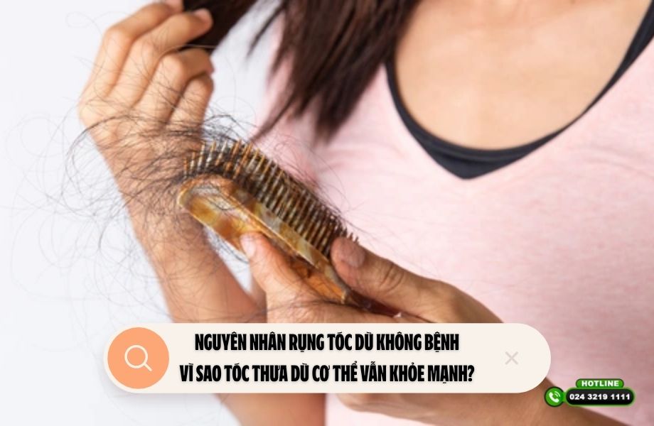 Nguyên nhân rụng tóc dù không bệnh: Vì sao tóc thưa dù cơ thể vẫn khỏe mạnh?