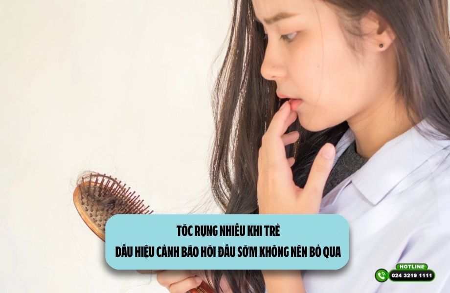 Tóc rụng nhiều khi trẻ: Dấu hiệu cảnh báo hói đầu sớm không nên bỏ qua