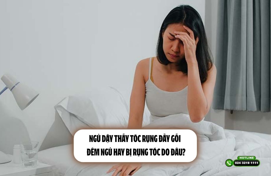 Ngủ dậy thấy tóc rụng đầy gối – Đêm ngủ hay bị rụng tóc do đâu?