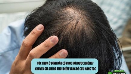Tóc thưa ở đỉnh đầu có phục hồi được không? Chuyên gia chỉ ra thời điểm vàng để cứu nang tóc