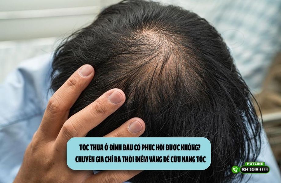 Tóc thưa ở đỉnh đầu có phục hồi được không? Chuyên gia chỉ ra thời điểm vàng để cứu nang tóc