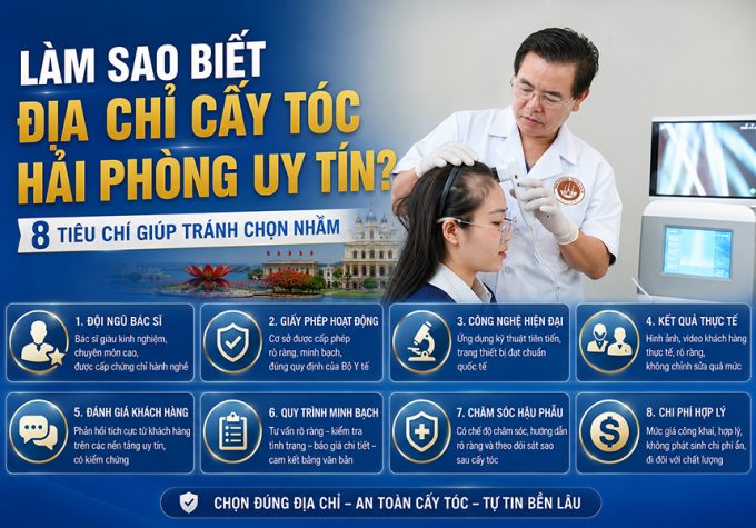Làm sao biết địa chỉ cấy tóc Hải Phòng uy tín? 8 tiêu chí giúp tránh chọn nhầm