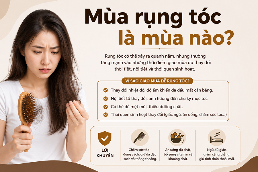 Mùa rụng tóc là mùa nào? Có đáng lo không?
