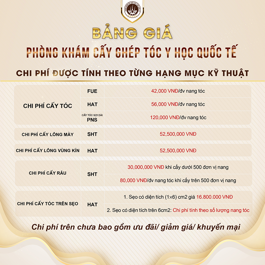 Chi phí cấy tóc Lê Hồng Phong Hải Phòng