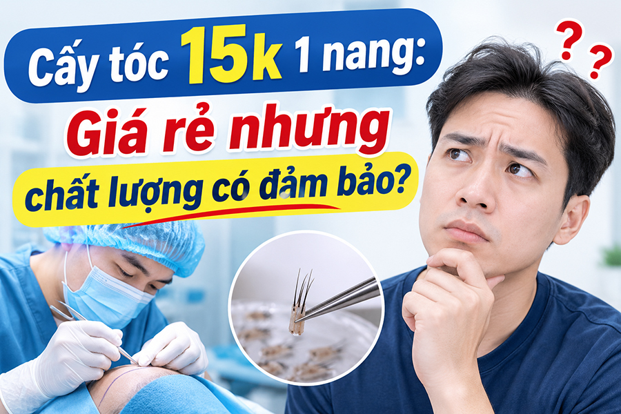 Cấy tóc 15k 1 nang: Giá rẻ nhưng chất lượng có đảm bảo?