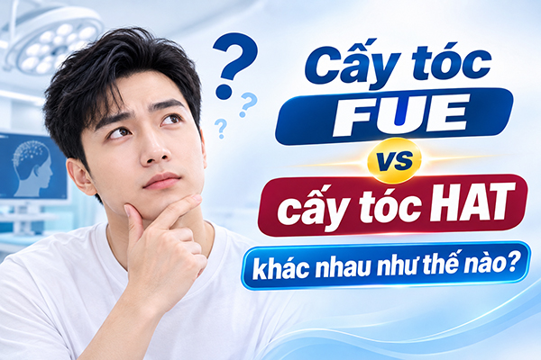 Cấy tóc FUE vs cấy tóc HAT khác nhau thế nào? 5 điều cần đánh giá trước khi chỉ định