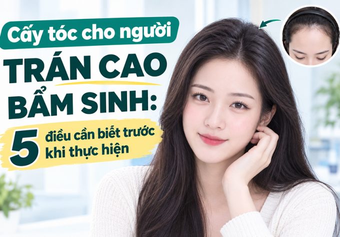 Cấy tóc cho người trán cao bẩm sinh: 5 điều cần biết trước khi thực hiện