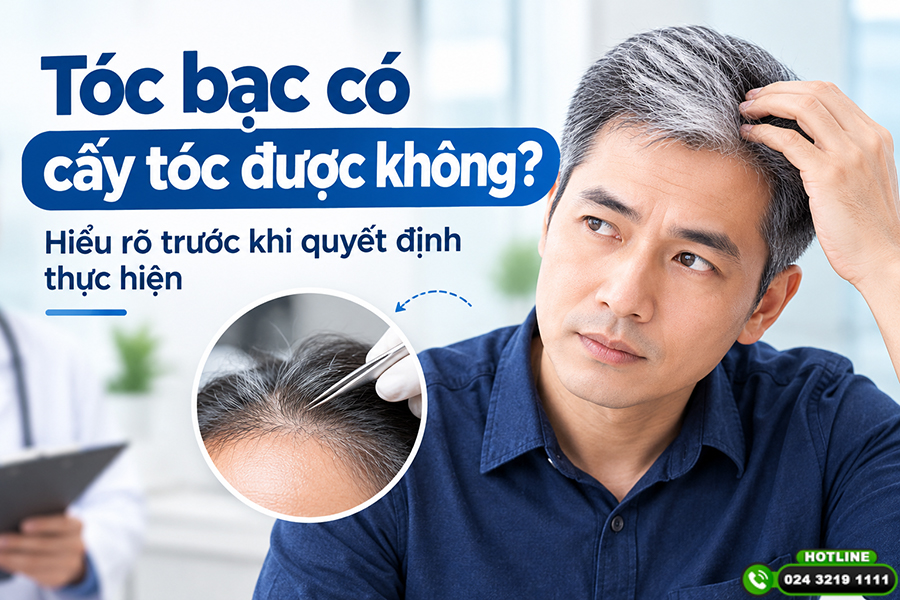 Tóc bạc có cấy tóc được không? Hiểu rõ trước khi quyết định thực hiện